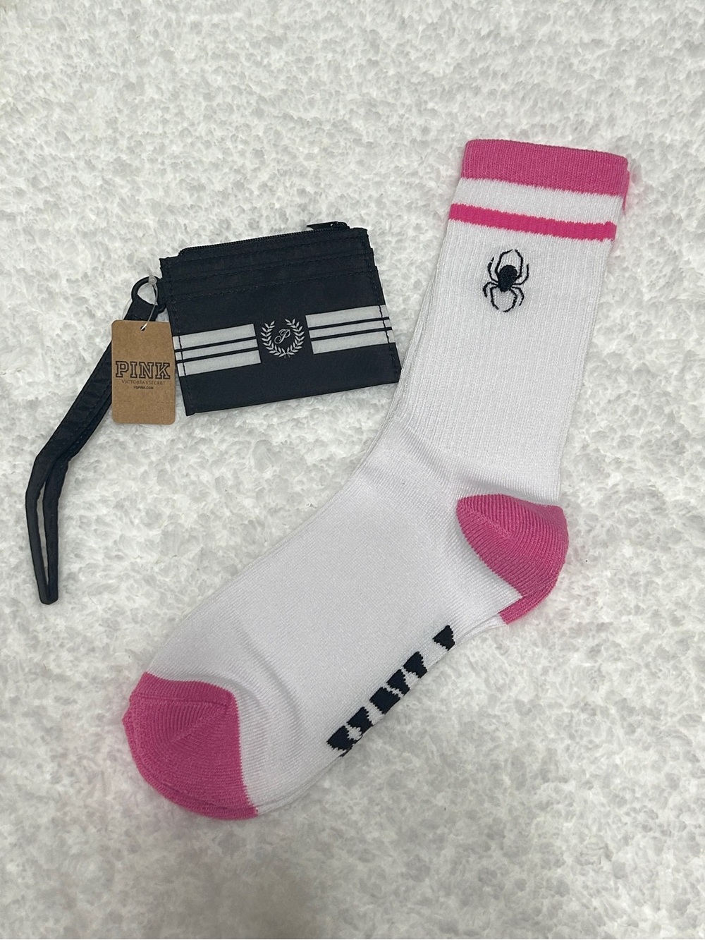 PINK Victoria's Secret 🕷️ Crew Socks and Wallet